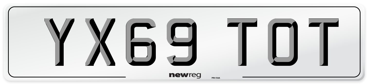 YX69 TOT Number Plate from New Reg